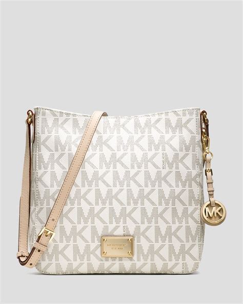 michael michael kors jer set crossbody shoulder mk white|Jet Set Large Signature Logo Crossbody Bag .